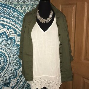 Cream tunic tank